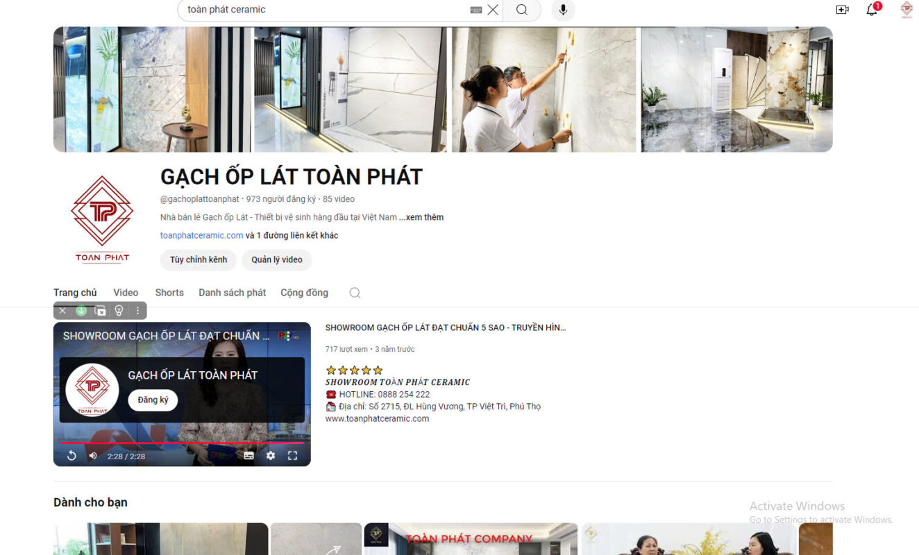 Gạch Toàn Phát Đà Nẵng, Trang chủ